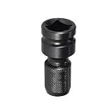 8Peak インパクトレンチ用 ソケットアダプター 12.7mm 1/2 6.35mm 1/4 六角軸 変換 ロックピン スリーブリング付属