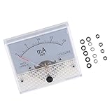 Baoblaze 全16種　DC電流計　アナログ　直流電流 テスター　高精度　ポインター　パネルメーター　ホワイト - 0～20mA