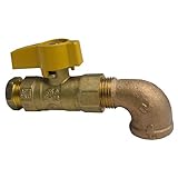 LASCO 17-5491 AGA Approved Brass Construction BBQ Gas Valve Hook Up Kit with 1/2-Inch Standard Threa