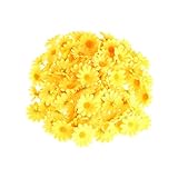Cici Store 200pcs DIY人工花ひまわりブーケ手作りウェディングホーム装飾 S イエロー cici store