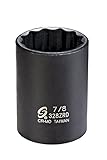 Sunex 328ZRD 3/8-Inch Drive 7/8-Inch 12-Point Semi-Deep Impact Socket [並行輸入品]