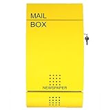 (レオン)LEON 郵便ポスト mail box デザイナーズ ポスト MB4502 イエロー