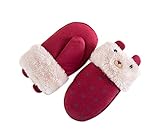 暖かい冬ミトン子供ハンギングネック手袋かわいい赤いミトンのぬいぐるみ手袋