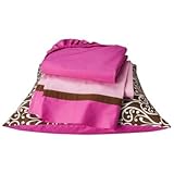 Damask Pink/Choc Toddler Sheet Set by Bacati [並行輸入品]