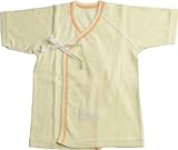 日本製 産婦人科で使われている 短肌着 50-60cm (イエロー)