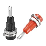 uxcell バナナジャックバインディングポスト 2mm メスソケットプラグ端子コネクタ スピーカーアンプ用 6個 レッド ブラック