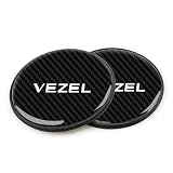 【InnoWave】ヴェゼル 専用 車コースター 2枚セット VEZEL ヴェゼル RV系 RV3 RV4 RV5 RV6 コースター 滑り止め 振動防止 丸型 シンプル 黒