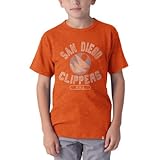 NBA Boys San Diego Clippers Scrum Basic Tee , Carrot M オレンジ