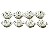 真空管ソケット 9ピン 12AX7 12At7 8個セット (シルバー)
