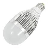 AC 85-260V 9×1W LED 3000-3500KグローブボールランプライトE27ウォームホワイト