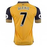 2016 2017 Arsenal 7 Alexis Sanchez Away Football Soccer Jersey黄色での新しいSeason XL イエロー
