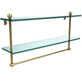 Allied Brass 22" Double Shelf w/Towel Bar Polished Brass [並行輸入品]
