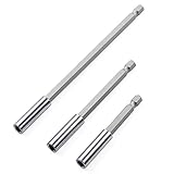 OUNONA 六角軸 ドリルビット　六角シャンク　延長 ビット　磁気ドリル　六角 シャンク ソケット　75mm 100mm 150mm　3ピース