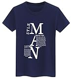【Smile LaLa】 メンズ tシャツ シャツ 半袖 おしゃれ プリント 無地 大きい サイズ 夏 シンプル ロゴ (ネイビー, 4XL)