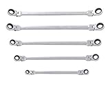 STEELMAN PRO 96747 Flexible Double Box-End Universal Spline Ratcheting Wrench Set 5-Piece Metric [並行