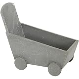 不二貿易 ミニプランターカバー カート型 グレー 24878