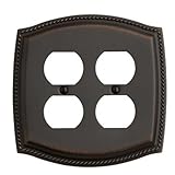 Baldwin 4794.112.CD Rope Design Double Duplex Switch Plate, Venetian Bronze [並行輸入品]