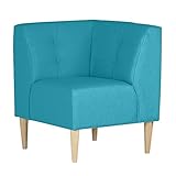 arne ダイニングチェア ソファー L字 カウチソファー コーナーソファー 日本製 完成品 LUNCH コーナー ナチュラル脚 ソフィア ターコイズ