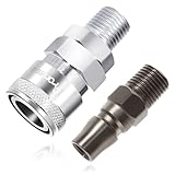 Pronese PT1/4内ネジ用ソケット PT1/4内ネジ用プラグ エアーカプラー かっこいい見た目 防錆性能アップ R1/4 SMとPM Rc1/4 ハイカプラ