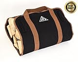 Timber Ridge Outdoorsログキャリア – Best値頑丈なキャンバストートバッグ品質Extralarge容量ログ、木製、Heavy Timber ブラック B01FRKT1DY