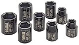 INGERSOLL RAND IRSK3M8 8 Piece .38 Drive Shallow Metric Set