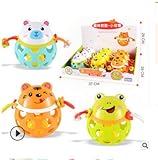 ohomr Cute Baby Rattleグリップ動物ボールTeether Infants Toy Teether Toy耐久性Bendy安全ソフト素材with Holes幼児新生児幼児のギフト