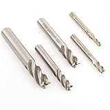 4枚刃　超硬エンドミル 加工用カッター　ストレート 4・6・8・10・12mm　 5本組　鋼製 超硬 工業用品 フライス 　木工用