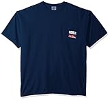 NCAAミシシッピOld Miss Rebels野球フレーム半袖ポケットTシャツ、XXL、truenavy