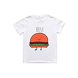Tovadoo 子供服 ベビー服 男の子 女の子 トップス tシャツ 春夏 ハンバーガー柄 ポテト柄 可愛い プレゼント 通学 旅行 海遊び 3-7歳
