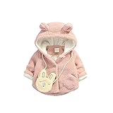 Pojour ベビー服 子供服 女の子コート 冬 防寒 かわいいジャケット おしゃれフード付きコート 厚手 暖かい ベビールームウェア 普段着 カジュアル 旅行 記念日 プレゼント ピンク