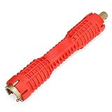 KISENG パイプレンチ 蛇口シンクインストーラツール ウォーターパイプチューブソケットレンチ 多機能スパナ（Red）