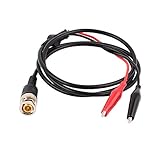 uxcell テストリード 全銅 BNCオスプラグ - 2ワニ口クリップ オシロスコープ プローブ 110cm