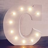 Noloo アルファベットライト 電池式 装飾ライト イルミネーション 結婚式 パーティー ギフト size 15*13㎝ (C)