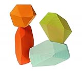 大きな色付きの木製GemsのバランスStacking &クリエイティブSculpture建物