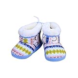 Baby Soft Sole Winter Infant Prewalker Toddler Crib Fleece shoe ベビー・ガールズ カラー: ブルー