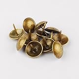 Newone 【50個】 太鼓鋲 直径16mm/19mm/23mm ブロンズ ＤＩＹ 古銅 スタッズ ピン 手工芸品の釘 (直径：16mm；16*15mm)