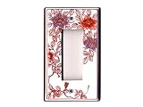 【有田焼】錦鉄仙花絵(3穴)コンセントカバー