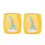 Domybest 子供 通気性 メッシュ スポンジ 赤ちゃん クロール 幼児 膝当て 二ーパッド 擦りむき防止 歩行勉強 コーマ綿 滑べり止め 通気性に優れ (イエロー)