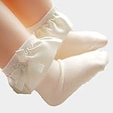 【 キッズ サテン風フリル ソックス 】 子供 キッズ 女の子 靴下 お祝い プレゼント BABY KIDS お姫様 リボン 蝶結び 発表会 入園 卒園 入学式 (Lサイズ 6歳~8歳向け 平置16.