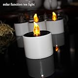 (愛の灯)Youngerbaby 12/ ソーラーLEDキャンドル 太陽エネルギーで充電 アウトドアキャンプ緊急 黄色い光 ゆらぎキャンドル 電池不要 太陽発電 省エネ