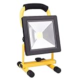 充電式LED投光器 超薄型 20W ポーペ(POOPEE) バッテリー内蔵式 ポータブル投光器 12V 24V 車 6000K 広角 昼白色 角度調整可 防水加工 軽量化 作業灯 ac dc 【一年保