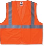 Ergodyne GloWear 8205HL ANSI Economy High Visibility Orange Reflective Safety Vest Hook & Loop Closu