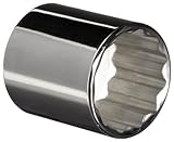Martin ST1240 Alloy Steel 1-1/4 Type III Opening 1/2 Square Drive Socket 12 Points Standard 1-59/64 