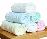 Binztec ベビービブ ガーゼタオル 6層ガーゼ 綿100％　30*30cm 6枚 (無地)