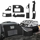 Cartist アルファード40系 ヴェルファイア40系 に適用 ラゲッジルームガード キックガード プロテクター 保護カバー ALPHARD VELLFIRE 40系 2023年6月～現行 車種専用設計 トリムカバー 汚れ防止 キズ防止 蹴り防止 アクセサリー 内装パーツ カスタムハーツ PVCレザー 6PCSセット（カーボン調）