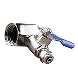 Fityle 耐久性　配管用部品　1/2インチから1/4インチ　高品質　ステンレス製　多場合適用　T型蛇口　止水栓　バルブ