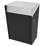 San Jose(サンノゼ) サンノゼ トール （壁掛けタイプ） 郵便ポスト ステンレス製 鍵付き おしゃれ 大型 アメリカンポスト 大容量 郵便受け 99.9％ 防水構造 日本製 ブラック