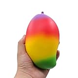 moonker Squishies玩具、シミュレーションBigジャンボマンゴーSquishy Slow Risingクリーム香りつきSqueezeチャームCureトイキーチェーン over 6 yea