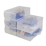 [8箱入り]シューズボックス 透明 クリア シューズケース 組立て式 靴収納 靴箱