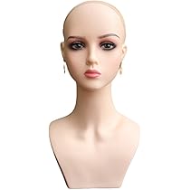 Amazon.co.jp: Brfveob 女性ウィッグヘッドマネキン ショルダー